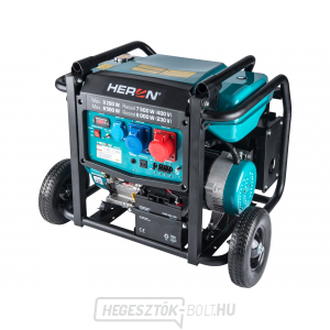 Benzinmotoros generátor 17HP/8,2kW/10,25kVA (400V), 6,5kW (230V), alváz, elektromos indítással. Benzinmotoros generátor 17HP/8,2kW/10,25kVA (400V), 6,5kW (230V), alváz, elektromos indítással. gallery main image