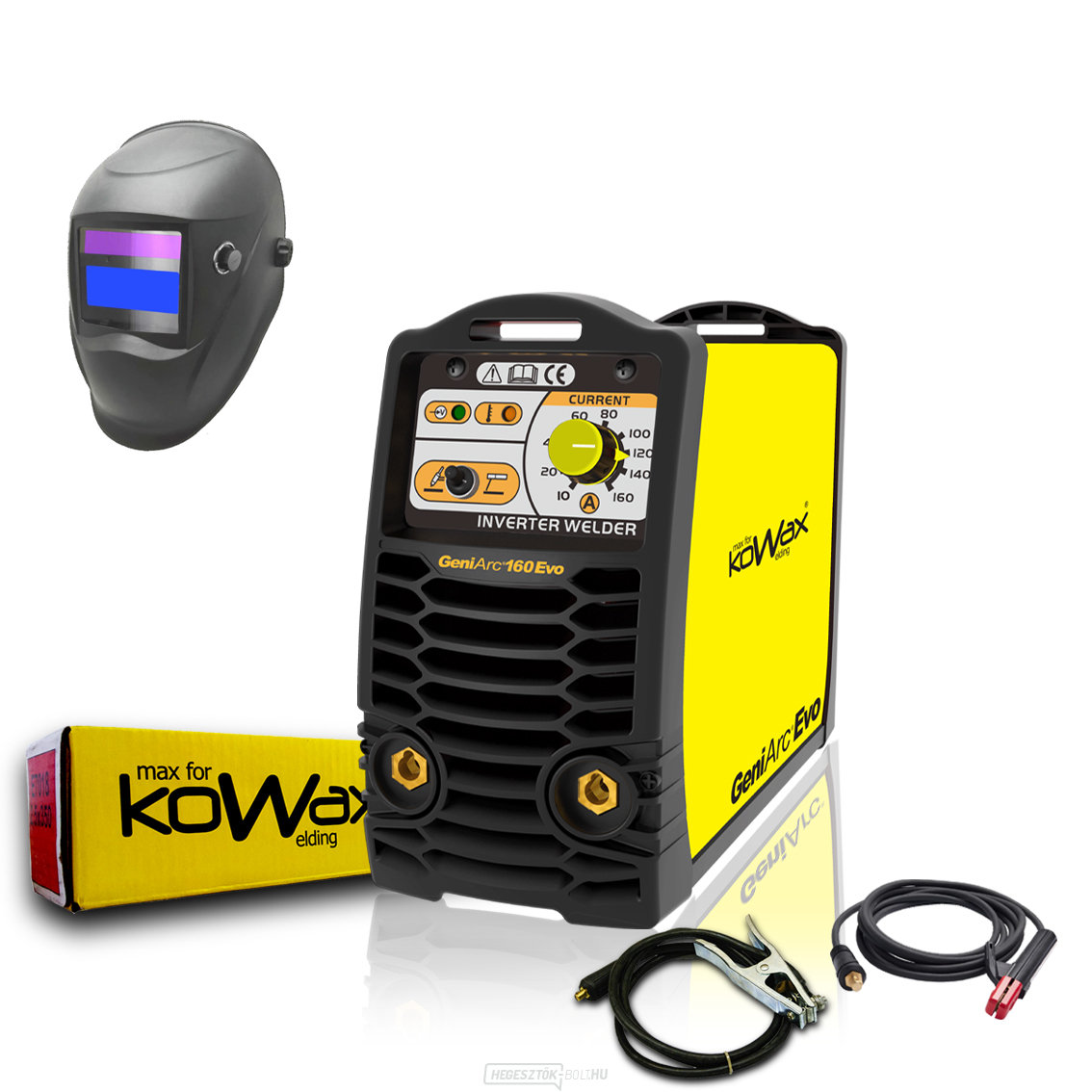KOWAX GeniArc® 160EVO + 3 m kábelek + burkolat + elektródák 2,5 mm/2,5 kg