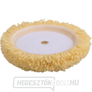 Polírozókorong gyapjú, sárga, T180, ⌀190mm, 1ply gyapjú 50/50, tépőzár ⌀150mm Előnézet 