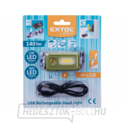 Fejlámpa 140lm, USB töltés, COB LED Fejlámpa 140lm, USB töltés, COB LED náhled