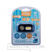 Fejlámpa 480lm, USB töltés, IR érzékelő, OSRAM LED COB LED Fejlámpa 480lm, USB töltés, IR érzékelő, OSRAM LED COB LED náhled