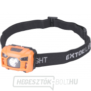 Fejlámpa 100lm, USB töltés IR érzékelővel, 3W LED gallery main image