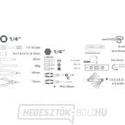 Szerszámkészlet 47db, 1/4