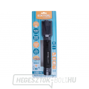 Zseblámpa 4000lm COB, zoom, USB töltés powerbankkal, 60W COB LED Előnézet 