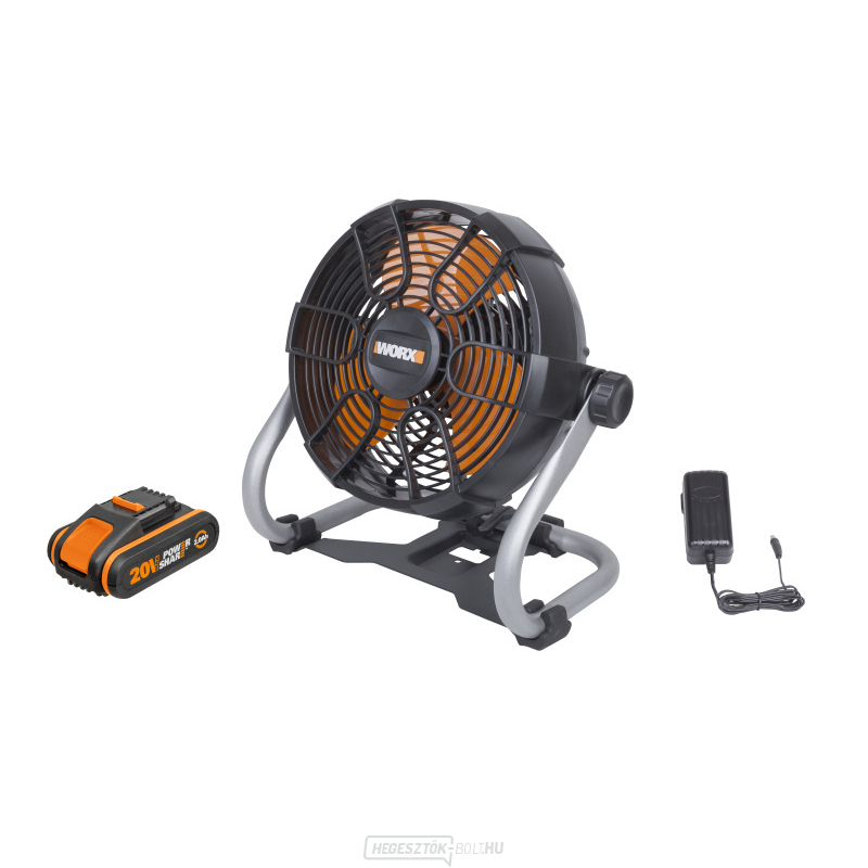 WX095 - Akkumulátoros ventilátor 20V, 242mm, 1x2.0Ah - Powershare