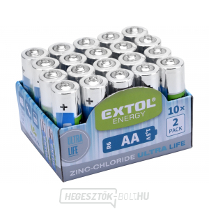 Cink-klorid elemek, 20db, 1,5V AA (R6)