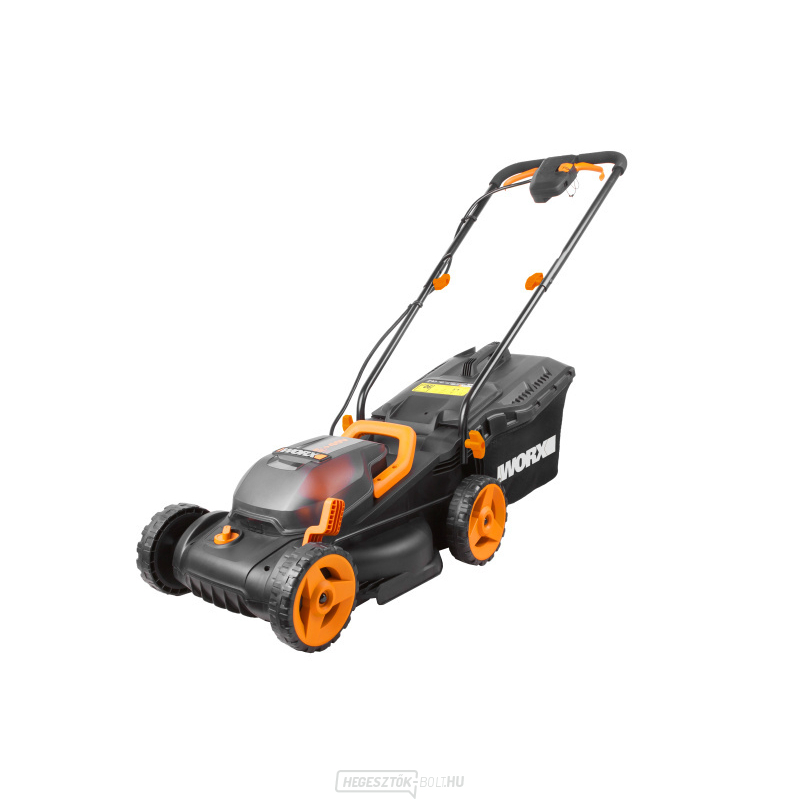 WG779E - Akkumulátoros fűnyíró 2x20V, 34cm, 2x2.5Ah - Powershare