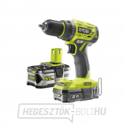 Ryobi R18DD7-252S akkumulátoros 18 V-os csavarozó/fúró 1x 2Ah 1x 5Ah akkumulátor töltő EGY  gallery main image