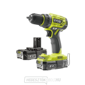 Ryobi R18DD7-220S akkumulátoros 18 V-os csavarozó/fúrógép 2x 2Ah akkumulátor töltő EGY 