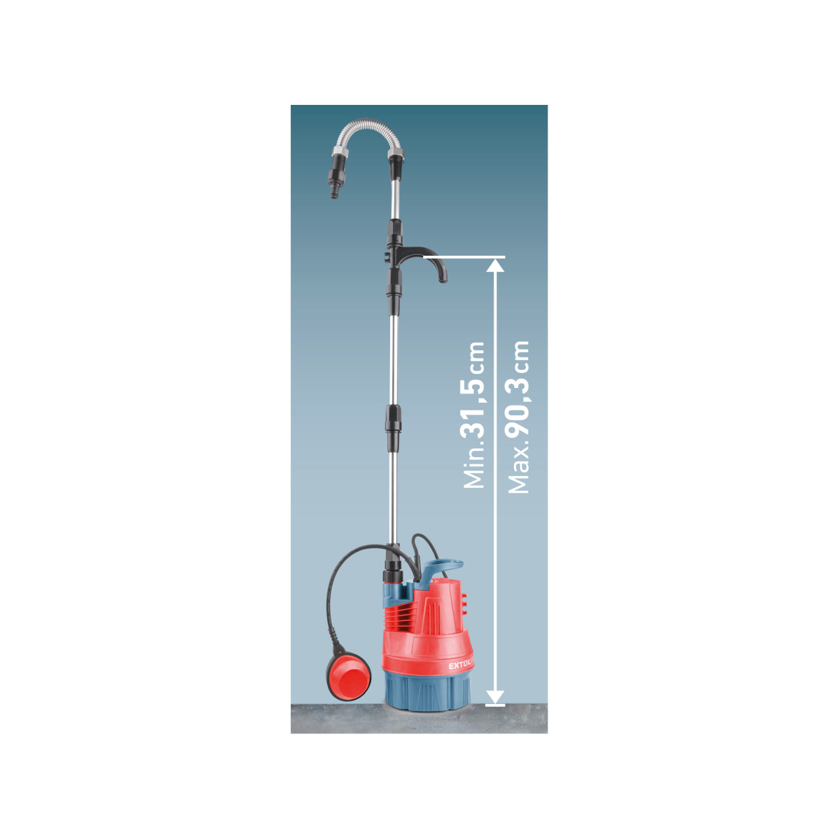 Búvárdobos szivattyú EXTOL PREMIUM 350W, 5000l/h Előnézet 