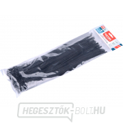 Fekete szalag, levehető, 400x7,2mm, 100db, nejlon PA66 Fekete szalag, levehető, 400x7,2mm, 100db, nejlon PA66 gallery main image