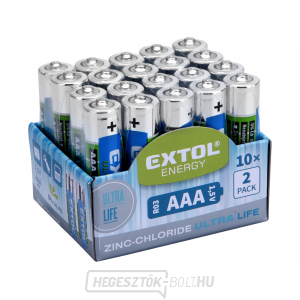 Cink-klorid elemek, 20db, 1,5V AAA (R03) gallery main image