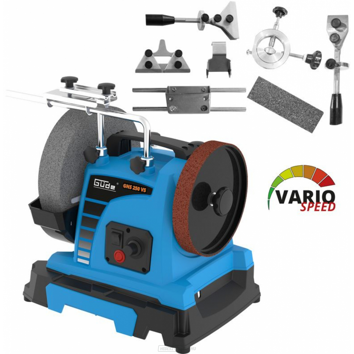 GNS 250 VS kombinált köszörűgép, 8 darabos készlet