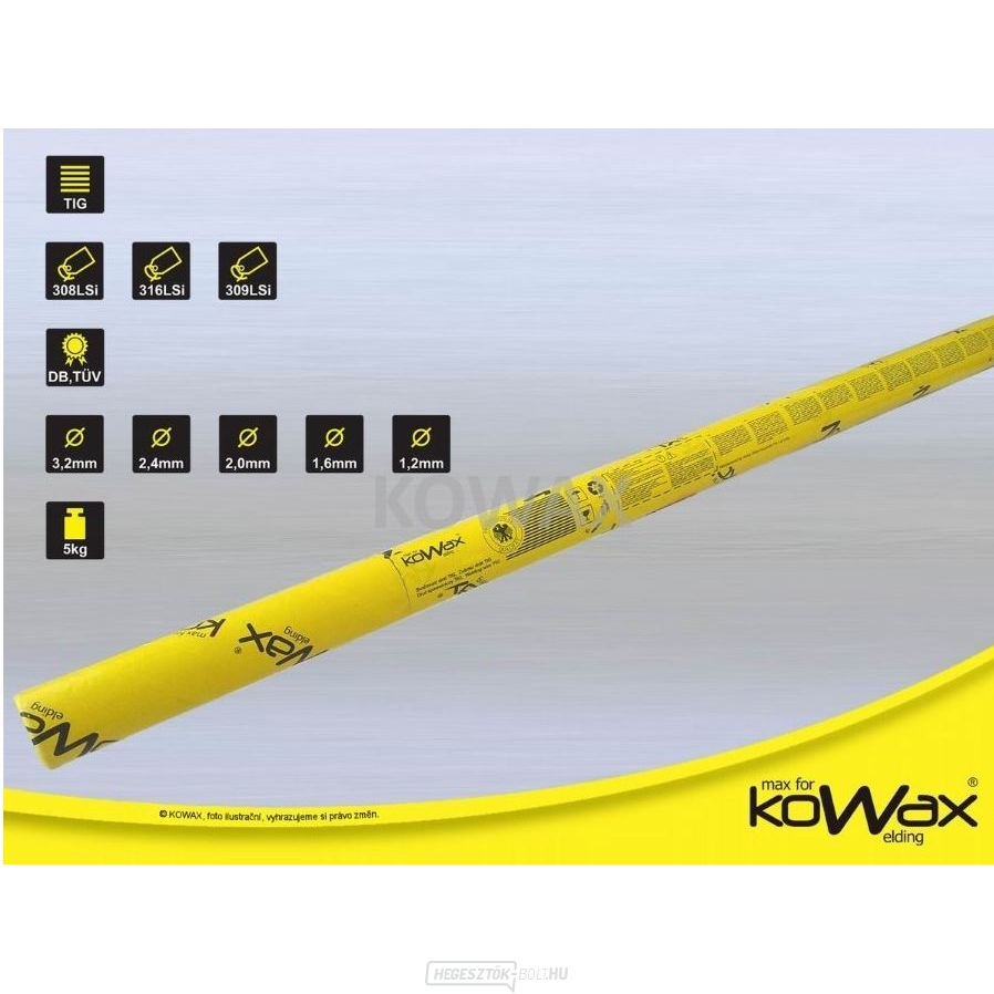 308LSi TIG 2,4mm 5kg hegesztőhuzal Kowax - 1Ks