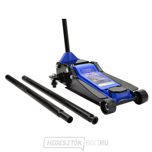 Mobil hidraulikus emelő 4t, alacsony profil, 95 - 550 mm, dupla szivattyú - GEKO PREMIUM gallery main image