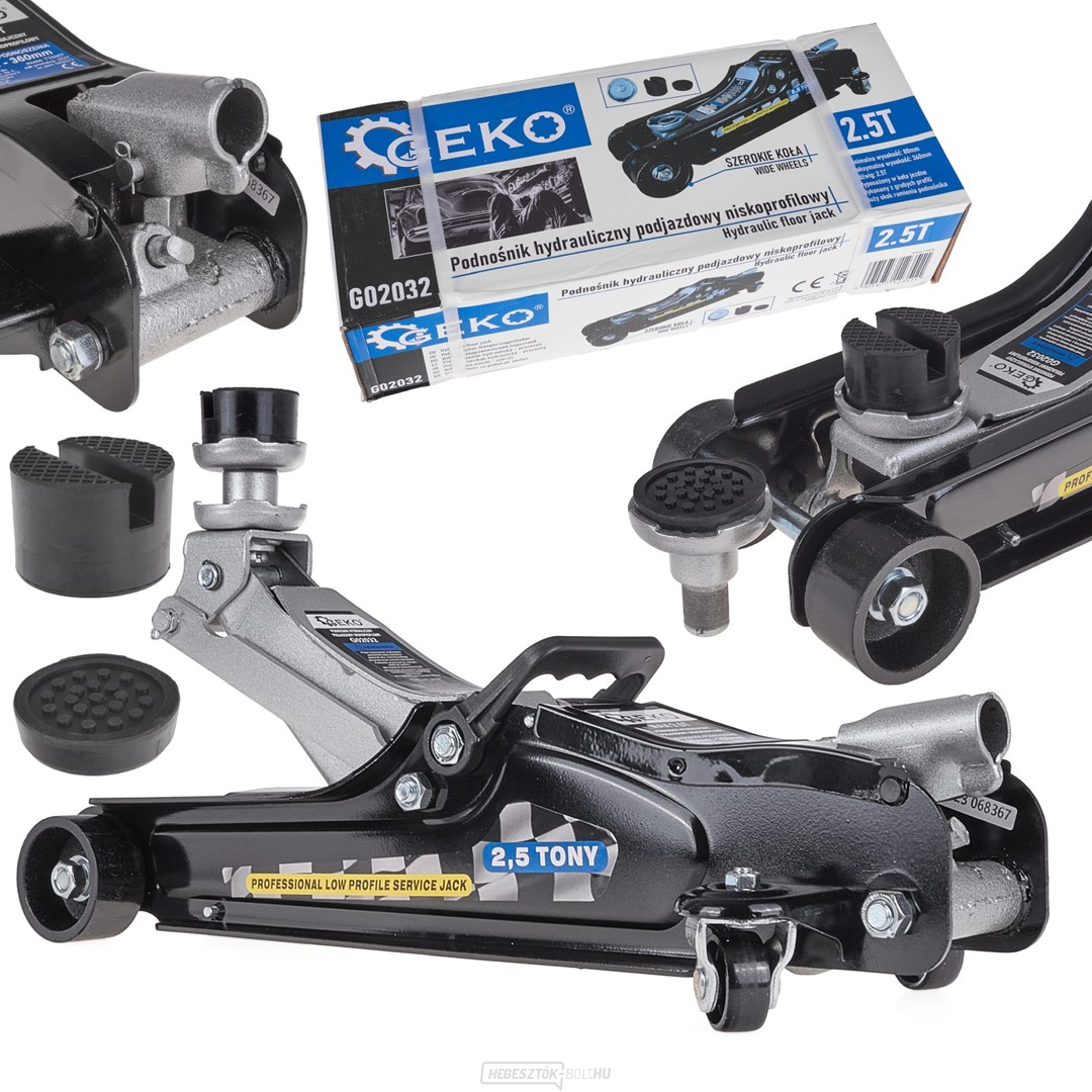 Mobil hidraulikus emelő 2,5t, alacsony profil, 80 - 360 mm