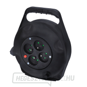 Solight dobhosszabbító kábel, 4 aljzat, 10m, fekete kábel, 3x 1,0mm2 Előnézet 