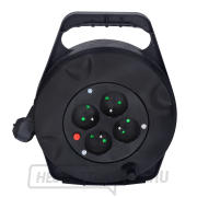 Solight dobhosszabbító kábel, 4 aljzat, 10m, fekete kábel, 3x 1,0mm2 Előnézet 