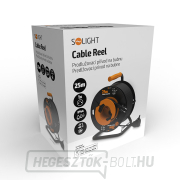 Solight dobhosszabbító, 1 aljzat, kültéri, 25m gumikábel, 3x 1,5mm2, IP44 náhled
