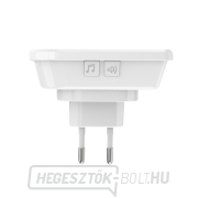 Solight vezeték nélküli ajtócsengő, 2 gomb, aljzathoz, 200m, fehér, tanulási kóddal Előnézet 