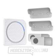 Solight vezeték nélküli ajtócsengő, 2 gomb, aljzathoz, 200m, fehér, tanulási kóddal gallery main image
