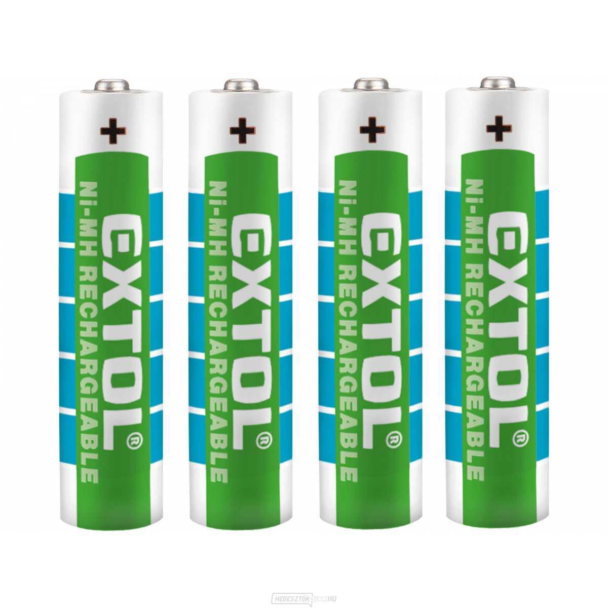 Újratölthető elemek, 4db, AAA (HR03), 1,2V, 1000mAh, NiMh