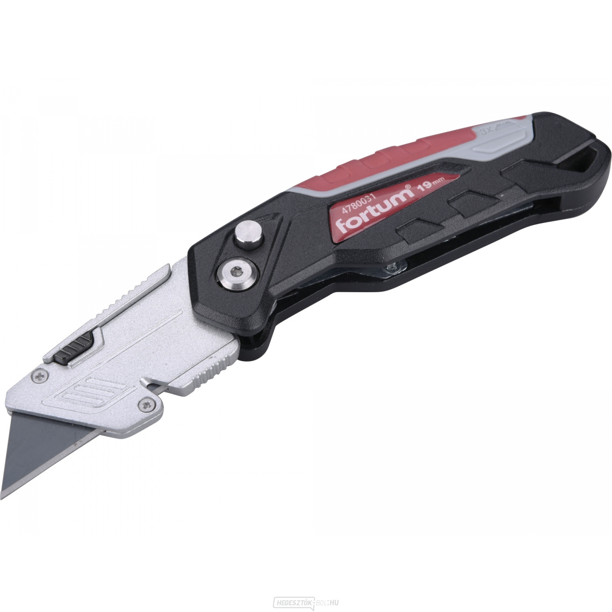 összecsukható kés cserélhető pengével és tálcával, 19mm