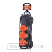 Solight hosszabbító IP44, 3 aljzat, gumikábel, kültéri, 3m Előnézet 