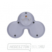 Solight aljzat, 2x 10A, fehér-szürke, kapcsoló Előnézet 