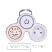 Solight aljzat, 2x 10A, fehér-szürke, kapcsoló Előnézet 