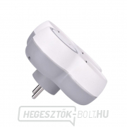 Solight hub, 3x 10A, fehér-szürke, kapcsoló Előnézet 