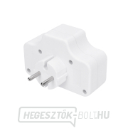 Solight aljzat, 4 x 2,5A, fehér, kapcsoló Előnézet 