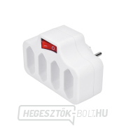 Solight aljzat, 4 x 2,5A, fehér, kapcsoló Solight aljzat, 4 x 2,5A, fehér, kapcsoló gallery main image