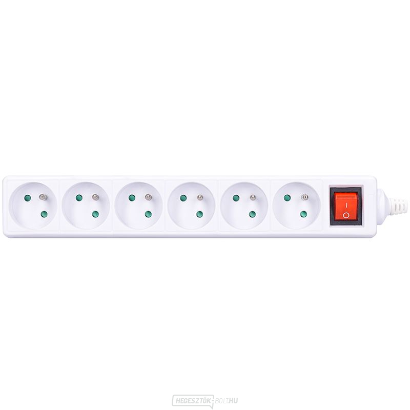 Solight multiple socket, 6 aljzat, kapcsoló