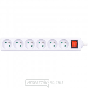 Solight multiple socket, 6 aljzat, kapcsoló