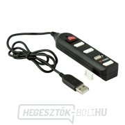 USB hub YENKEE YHB-4002BK fekete kapcsolóval gallery main image