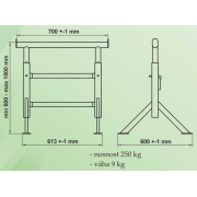 Állványzat kecske 630-1030x700mm Előnézet 