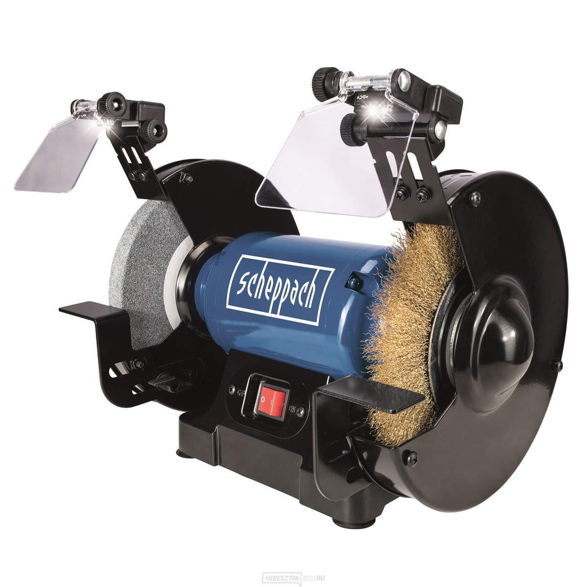 Scheppach SM 200 LB - dupla tárcsás csiszolótárcsa/kefe