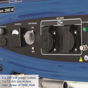 Scheppach SG 3200 2800 W-os keretes erőmű AVR vezérléssel Előnézet 