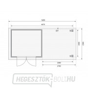 Faház KARIBU ASKOLA 3 melléképület 280 cm (82924) tm. szürke Előnézet 