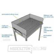 MARS - összecsukható rozsdamentes acél grill 640x490x330mm Előnézet 