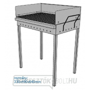 MARS - összecsukható rozsdamentes acél grill 640x490x330mm MARS - összecsukható rozsdamentes acél grill 640x490x330mm gallery main image