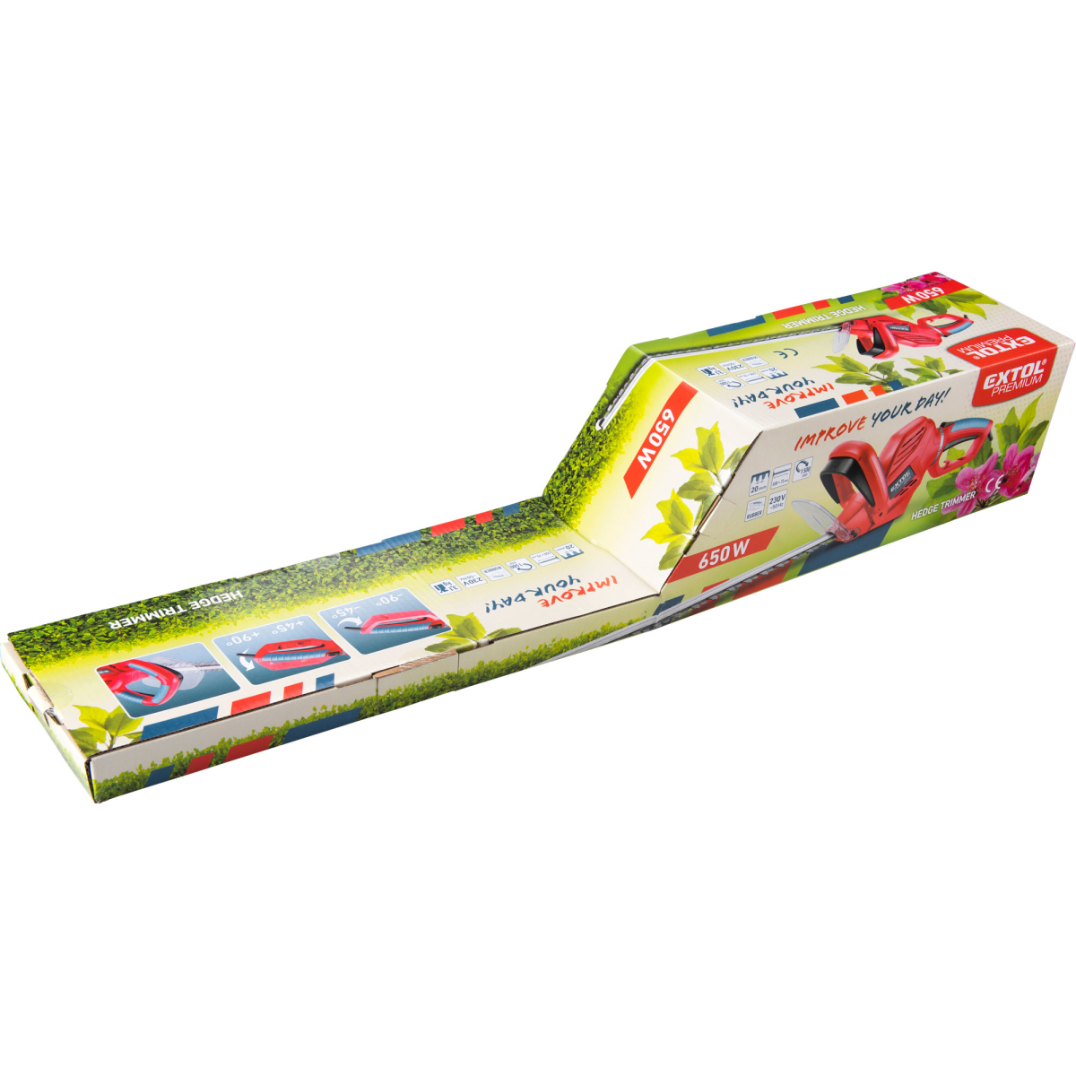 Sövénynyíró forgó nyéllel, 650W, 55cm Előnézet 