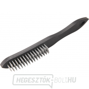 Acélkefe, 4 soros, 290mm Acélkefe, 4 soros, 290mm gallery main image