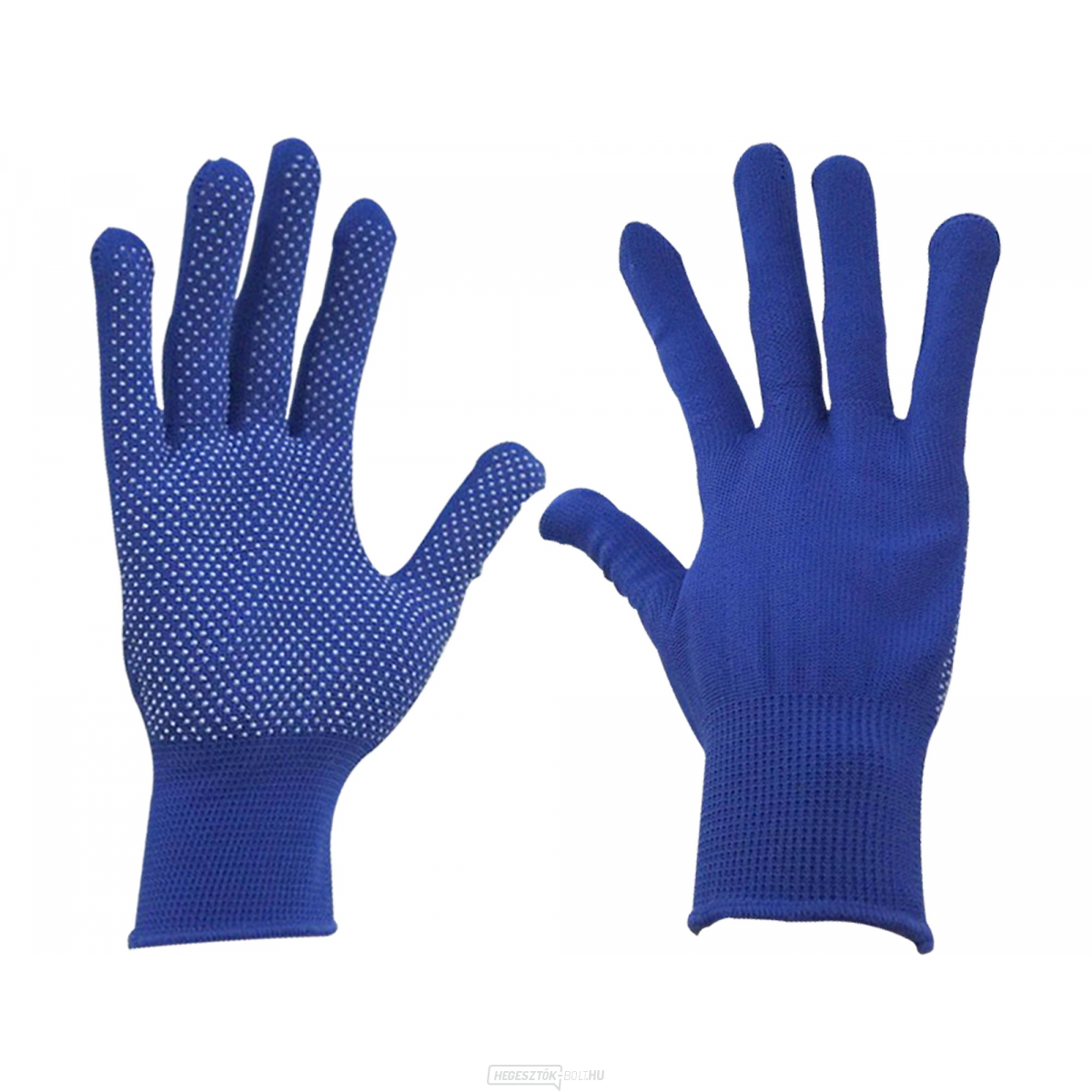 Poliészter kesztyű PVC célzókkal a tenyéren, 10" méret