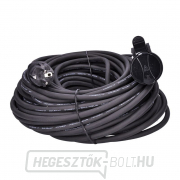 Solight hosszabbító kábel - csatlakozó, 1 csatlakozó, 30m, 3 x 1,5mm2, gumi, fekete Előnézet 