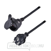 Solight hosszabbító kábel - csatlakozó, 1 csatlakozó, 10m, 3 x 1,5mm2, gumi, fekete Solight hosszabbító kábel - csatlakozó, 1 csatlakozó, 10m, 3 x 1,5mm2, gumi, fekete gallery main image