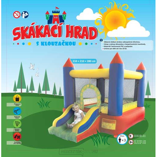 Felfújható ugrálóvár 2,8x2,1x2,1m