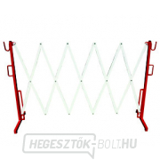 Ollósorompó piros és fehér, hossza 400-2800mm, magassága 1100mm Ollósorompó piros és fehér, hossza 400-2800mm, magassága 1100mm gallery main image