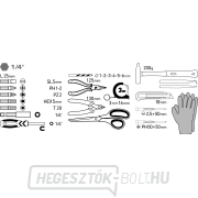 Akkus fúrócsavarhúzó ütvecsavarozóval, rózsaszín, 12V Li-ion, 2000mAh, szerszámtáskában, 27 darabos készletben náhled